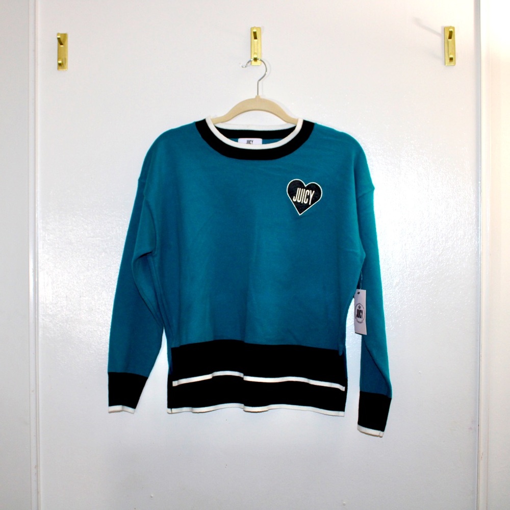 NWT JUICY Knit Sweater with Vibrant Colorblock